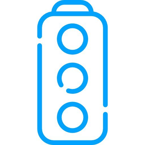 Ampel Icon in blau