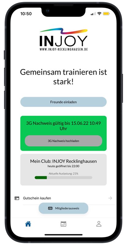 App des Fitnessstudios INJOY Recklinghausen